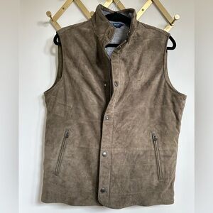 NWT, Brown Peter Millar Cordova Suede Vest Size Medium MSRP $1495